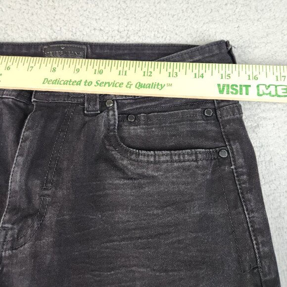Mens 32x30 Black Athletic Slim Steves Jeans Denim Dark Modern Stretch Pockets - Picture 3 of 9